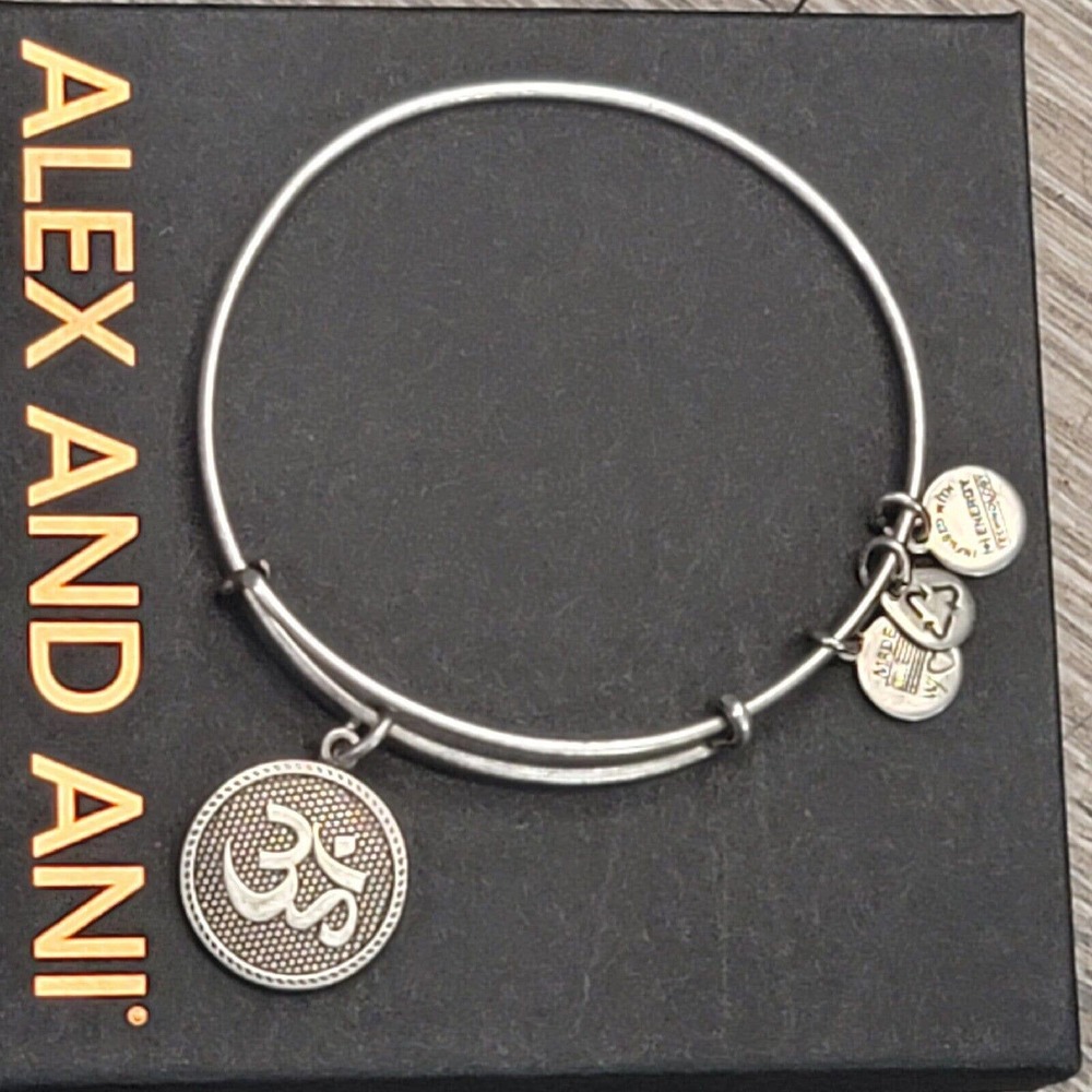 Alex and Ani OM Charm Bangle Bracelet